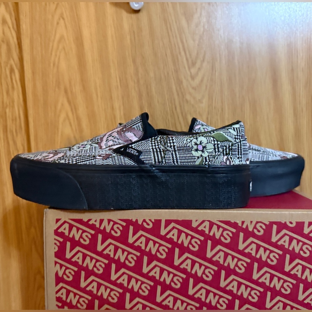 Vans Black and White Checkered Slip-On Sneakers